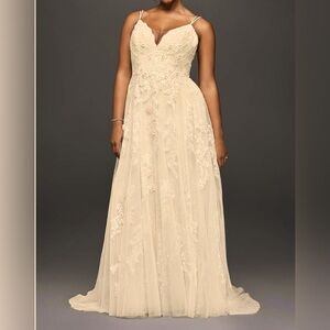 NWOT Melissa Sweet Wedding Dress Plus Size 28W Item #8MS251177 Never Worn